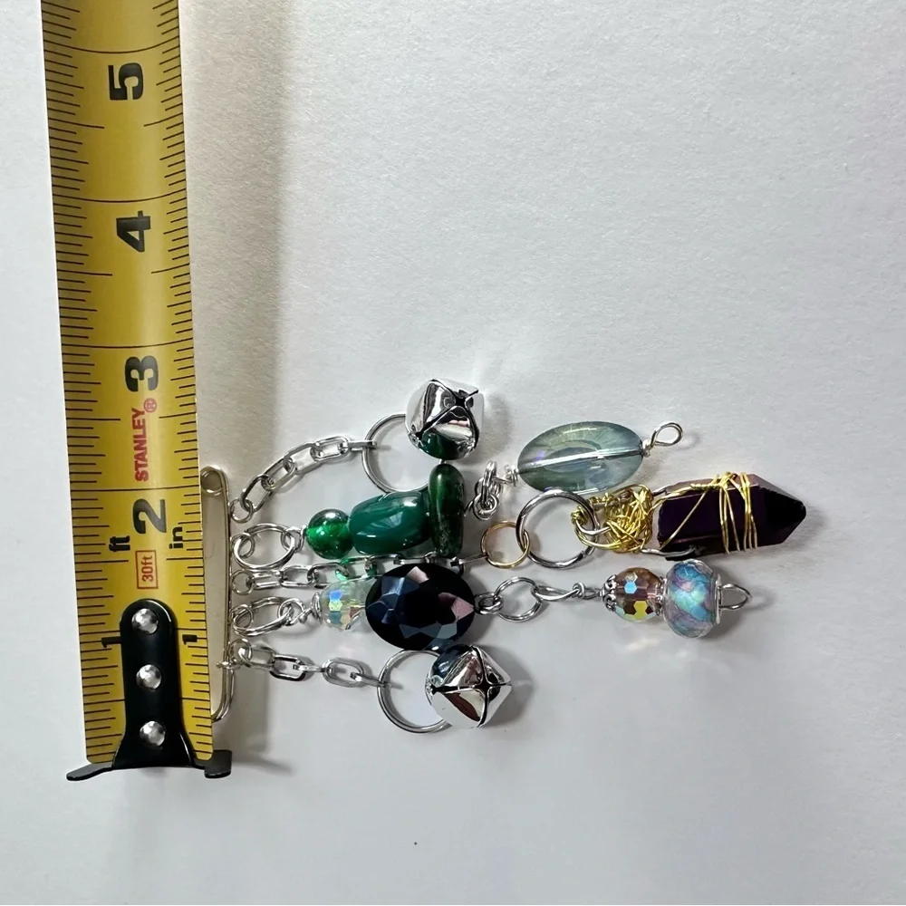 Brooch Pin Hand Crafted | Glass Beaded Artisan Multicolor Wire-Wrapped OOAK